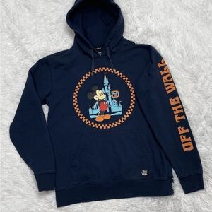Vans Disney Mickey Mouse Hoodie Mens Size S Small Blue Sweatshirt Off The Wall